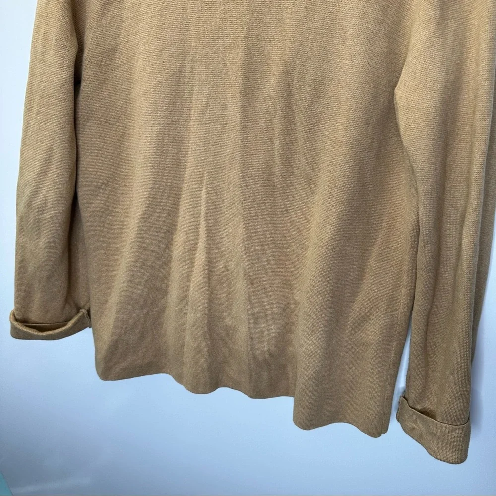J. Crew Factory Schoolboy Sweater Blazer Size Large Heather Acorn 100% Cotton